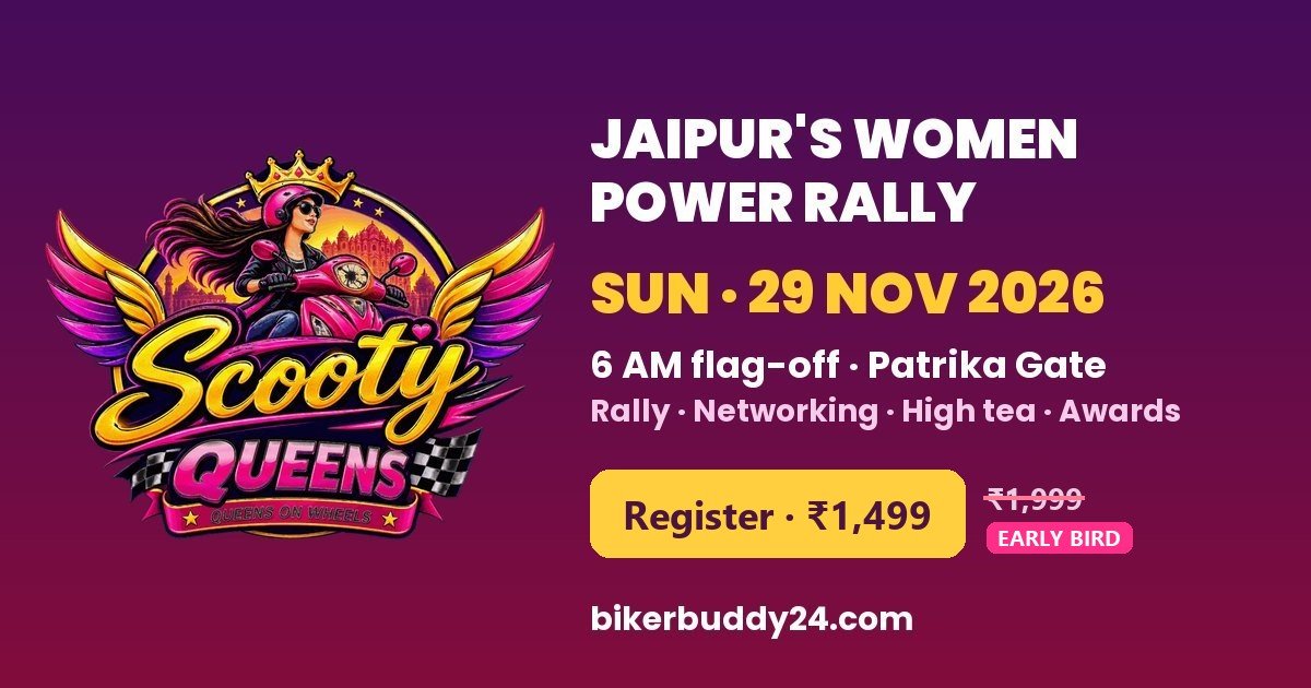 Scooty Queens 2026 women scooty rally, Jaipur, 29 November